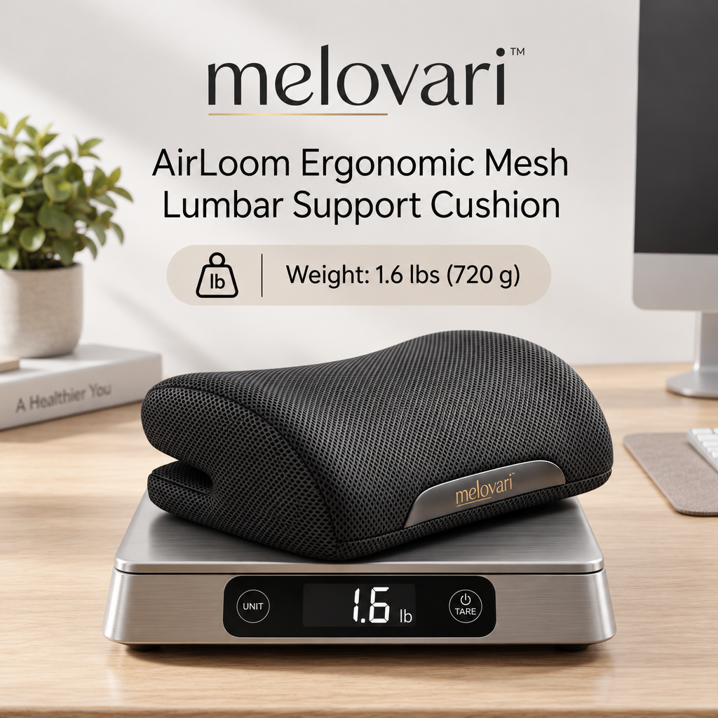 melovari™ AirLoom Ergonomic Mesh Lumbar Support Cushion