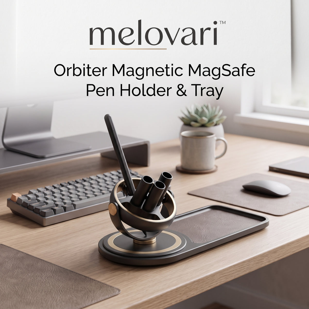 melovari™ Orbiter Magnetic MagSafe Pen Holder & Tray