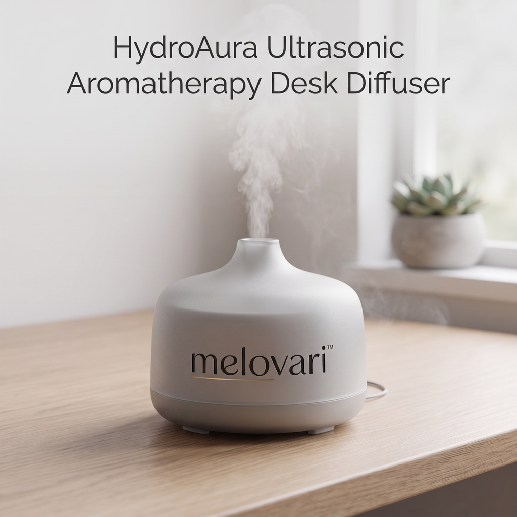 melovari™ HydroAura Ultrasonic Aromatherapy Desk Diffuser