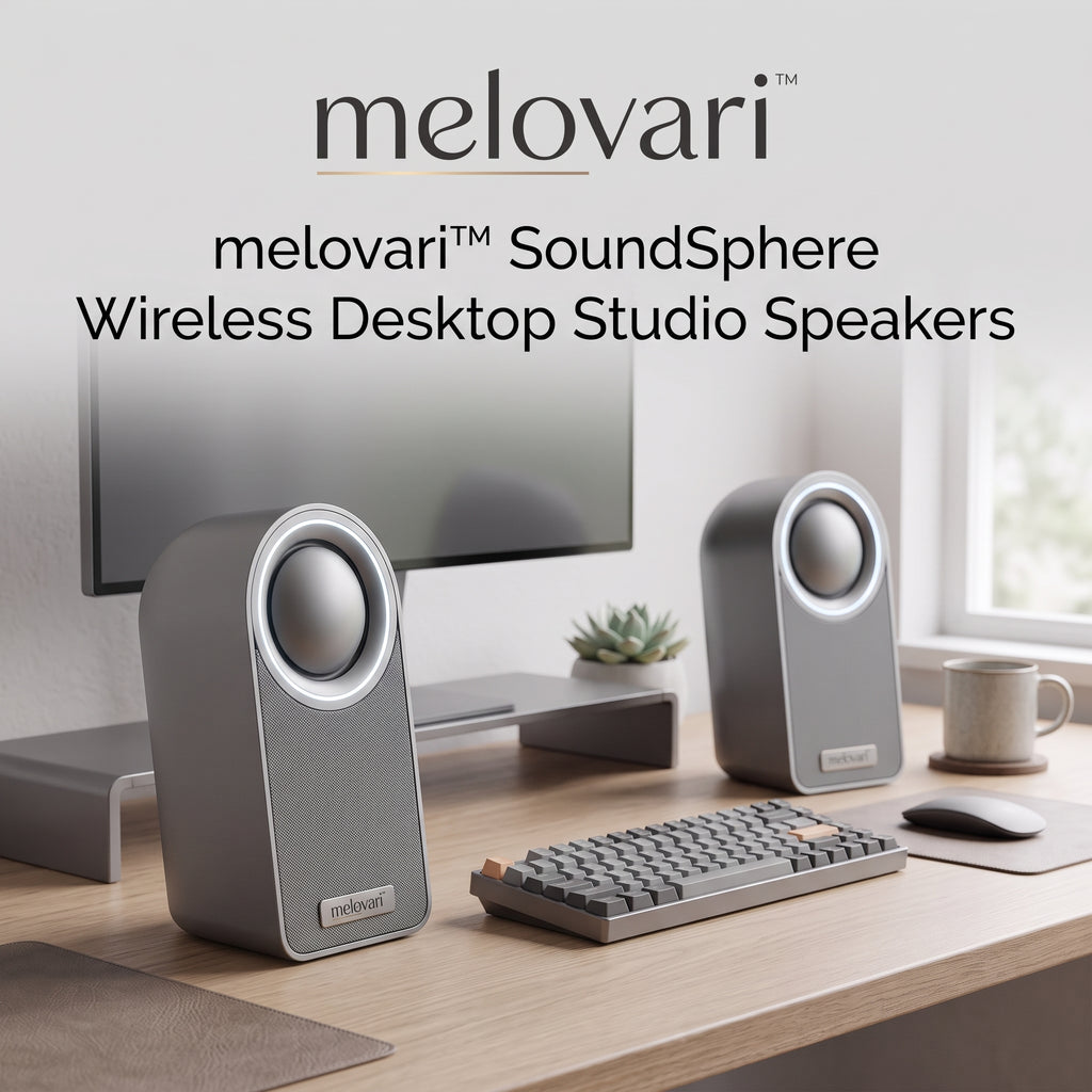 melovari™ SoundSphere Wireless Desktop Studio Speakers