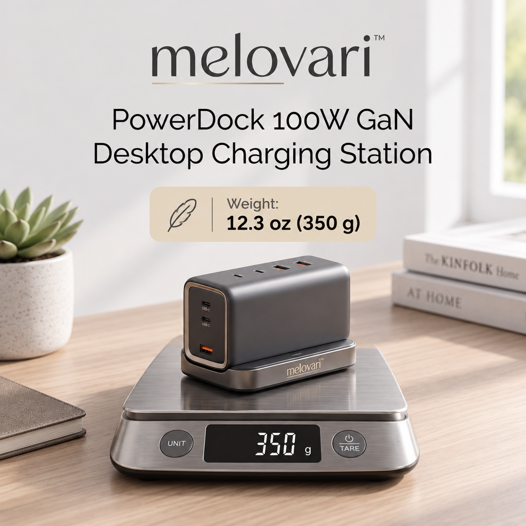 melovari™ PowerDock 100W GaN Desktop Charging Station