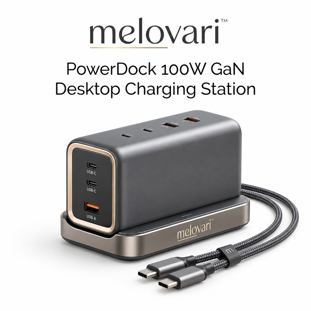melovari™ PowerDock 100W GaN Desktop Charging Station
